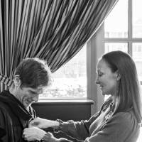 Faculty getting prepared for ceremony